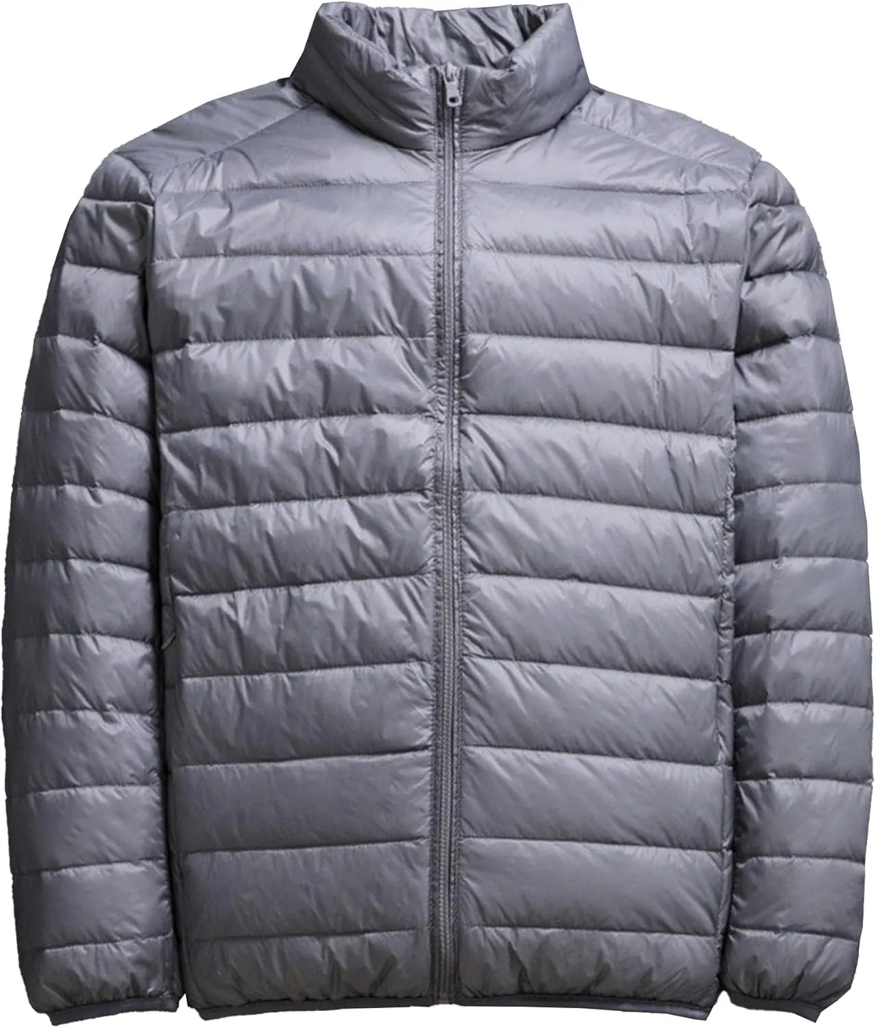 Mens Warm Insulated Down Jacket Packable Winter Puffy Down Coat Lightweight Packable Accent Puffer Jacket