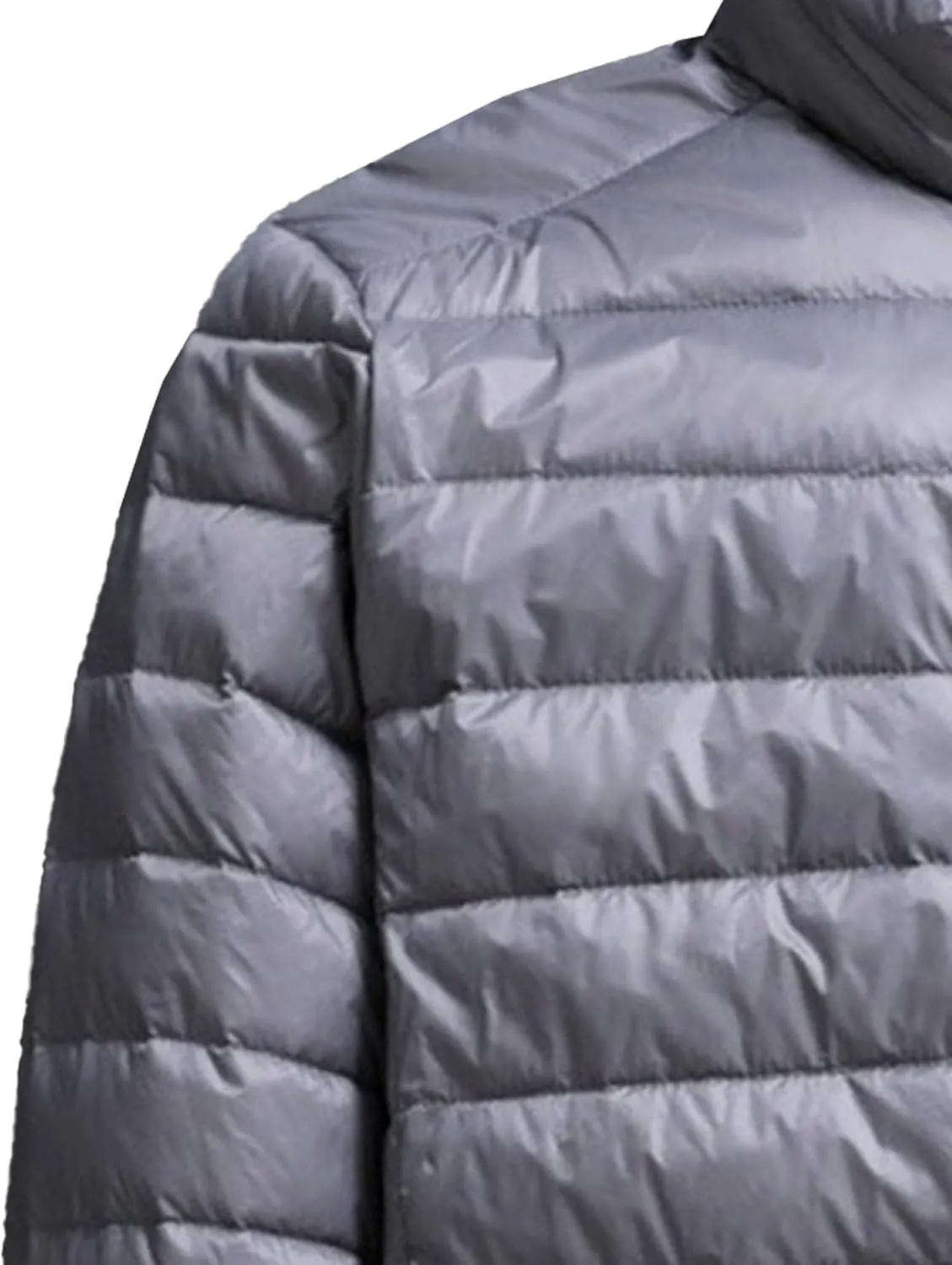 Mens Warm Insulated Down Jacket Packable Winter Puffy Down Coat Lightweight Packable Accent Puffer Jacket