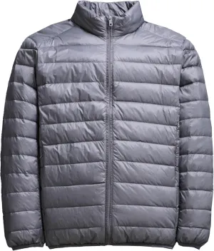 Mens Warm Insulated Down Jacket Packable Winter Puffy Down Coat Lightweight Packable Accent Puffer Jacket