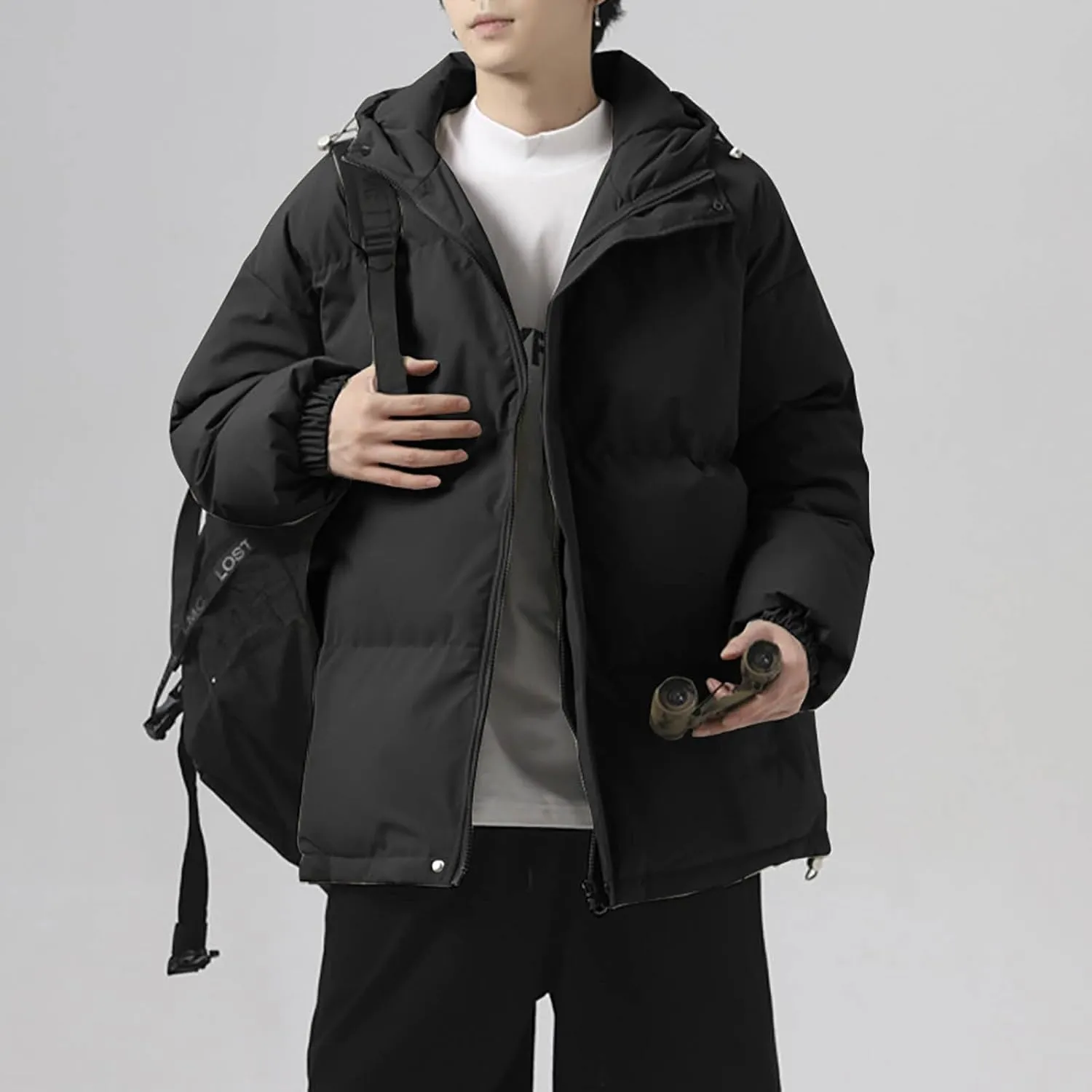 Mens Winter Coat Warm Winter Puffer Jacket Waterproof Thicken Insulated Windproof Hooded Jackets Quilted Down Coats