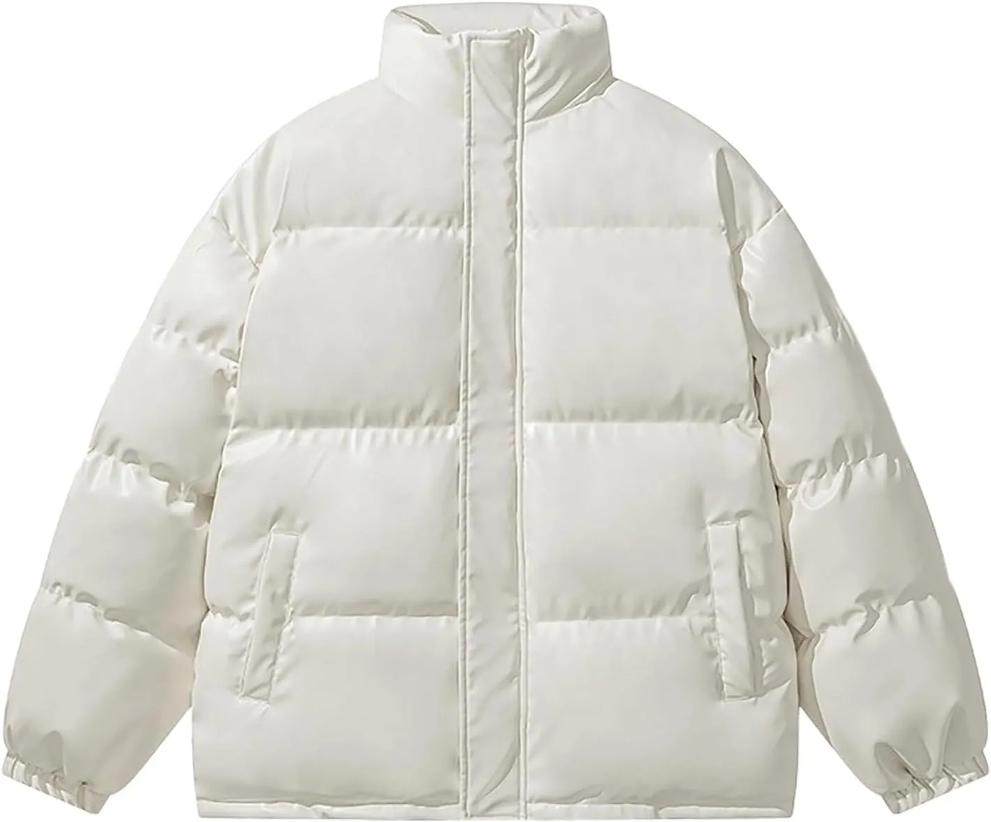 Mens Winter Jacket Warm Puffer Jackets Full Zip Puffy Jackets Quilted Insulated Jacket Down Jacket for Business