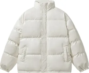Mens Winter Jacket Warm Puffer Jackets Full Zip Puffy Jackets Quilted Insulated Jacket Down Jacket for Business