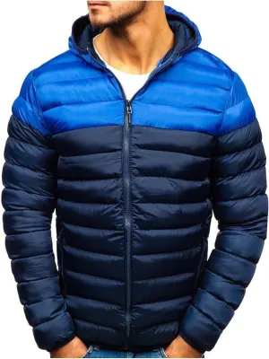 Men's Winter Puffer Jacket Long Sleeve Hooded down Jackets Lightweight Thick Thermal Coat Fall Winter Outerwear