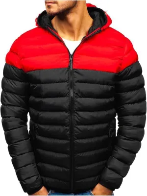 Men's Winter Puffer Jacket Long Sleeve Hooded down Jackets Lightweight Thick Thermal Coat Fall Winter Outerwear