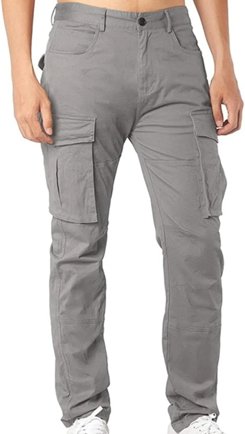 Mens Work Pants Loose Oversized Casual Three Bag Zipper Work Suit with Multiple Pockets Pantalones Tácticos para Hombre