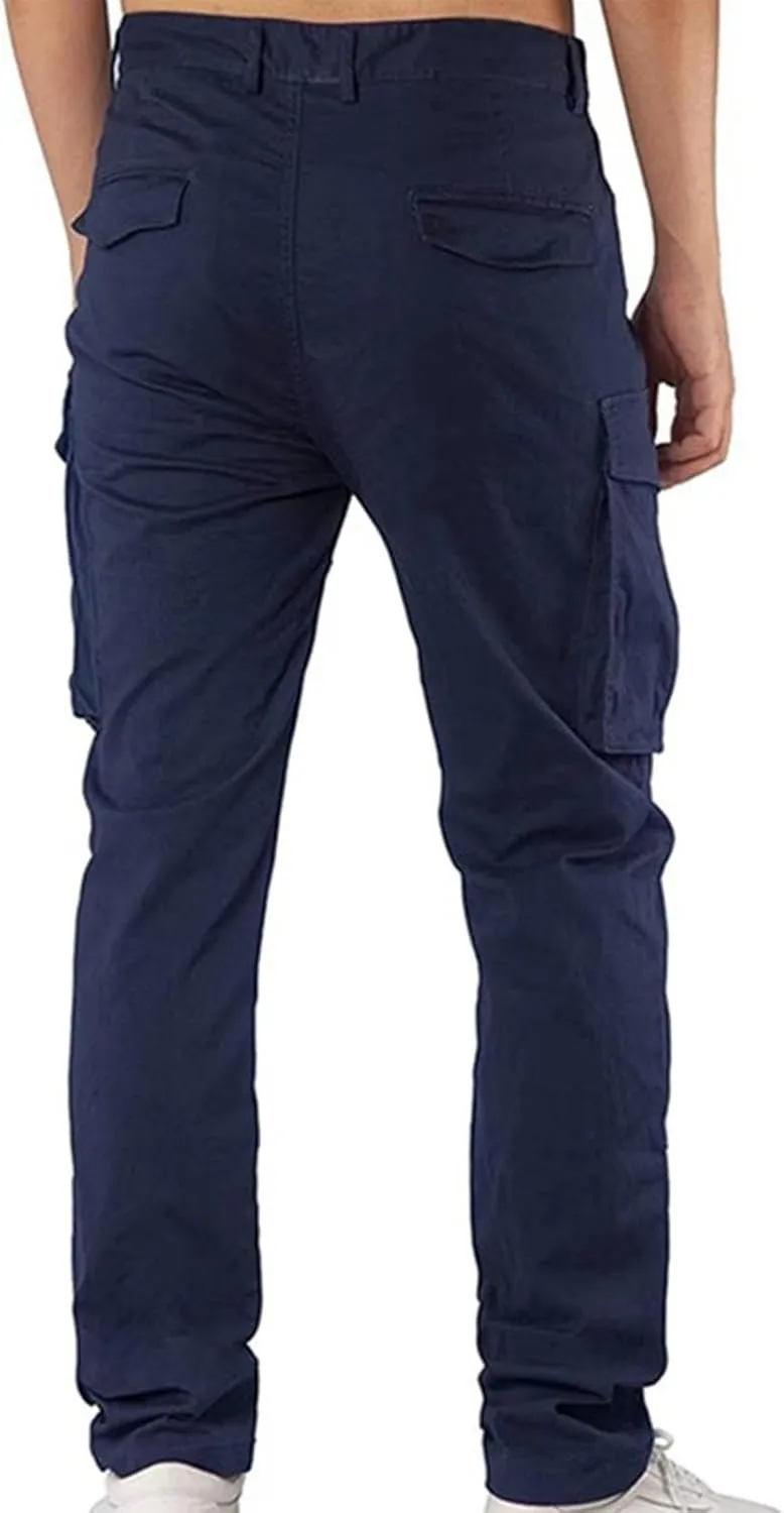 Mens Work Pants Loose Oversized Casual Three Bag Zipper Work Suit with Multiple Pockets Pantalones Tácticos para Hombre