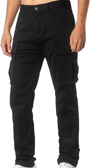 Mens Work Pants Loose Oversized Casual Three Bag Zipper Work Suit with Multiple Pockets Pantalones Tácticos para Hombre