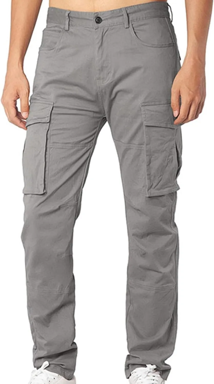 Mens Work Pants Loose Oversized Casual Three Bag Zipper Work Suit with Multiple Pockets Pantalones Tácticos para Hombre