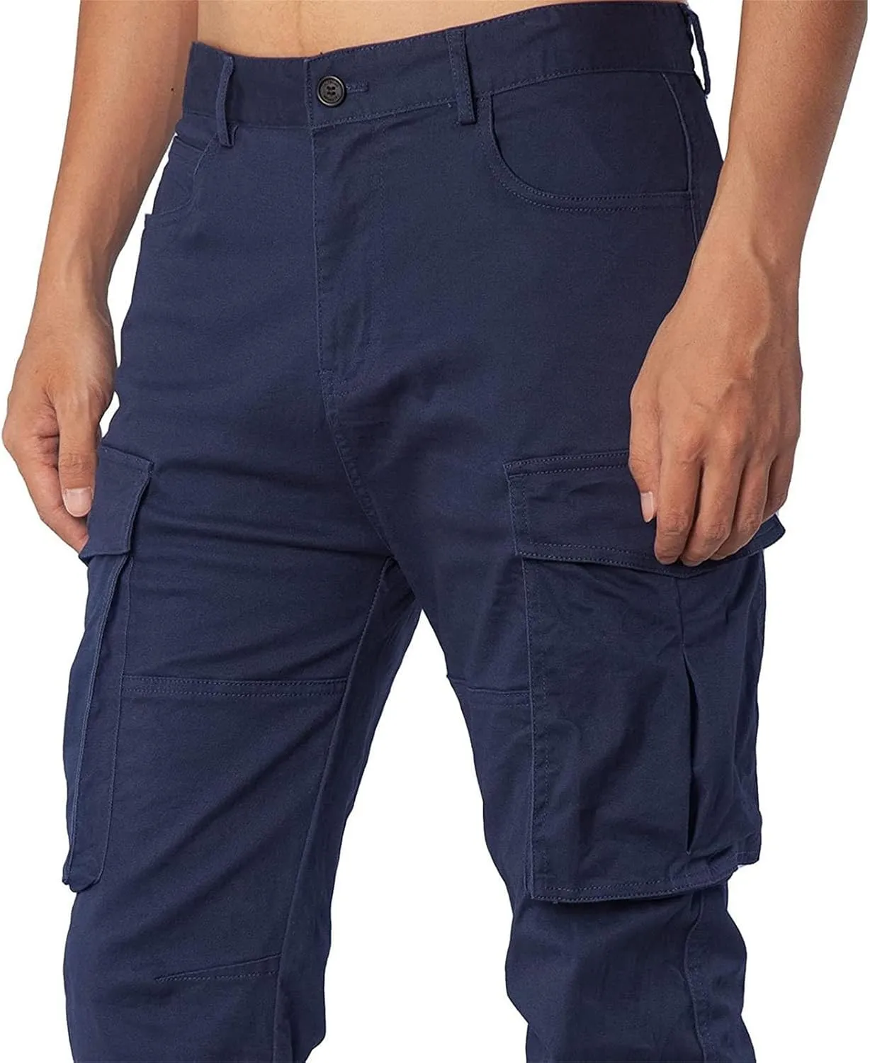 Mens Work Pants Loose Oversized Casual Three Bag Zipper Work Suit with Multiple Pockets Pantalones Tácticos para Hombre