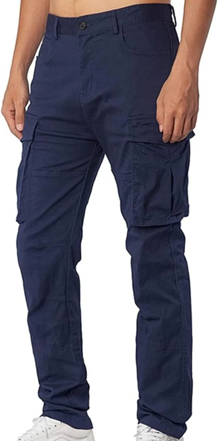 Mens Work Pants Loose Oversized Casual Three Bag Zipper Work Suit with Multiple Pockets Pantalones Tácticos para Hombre