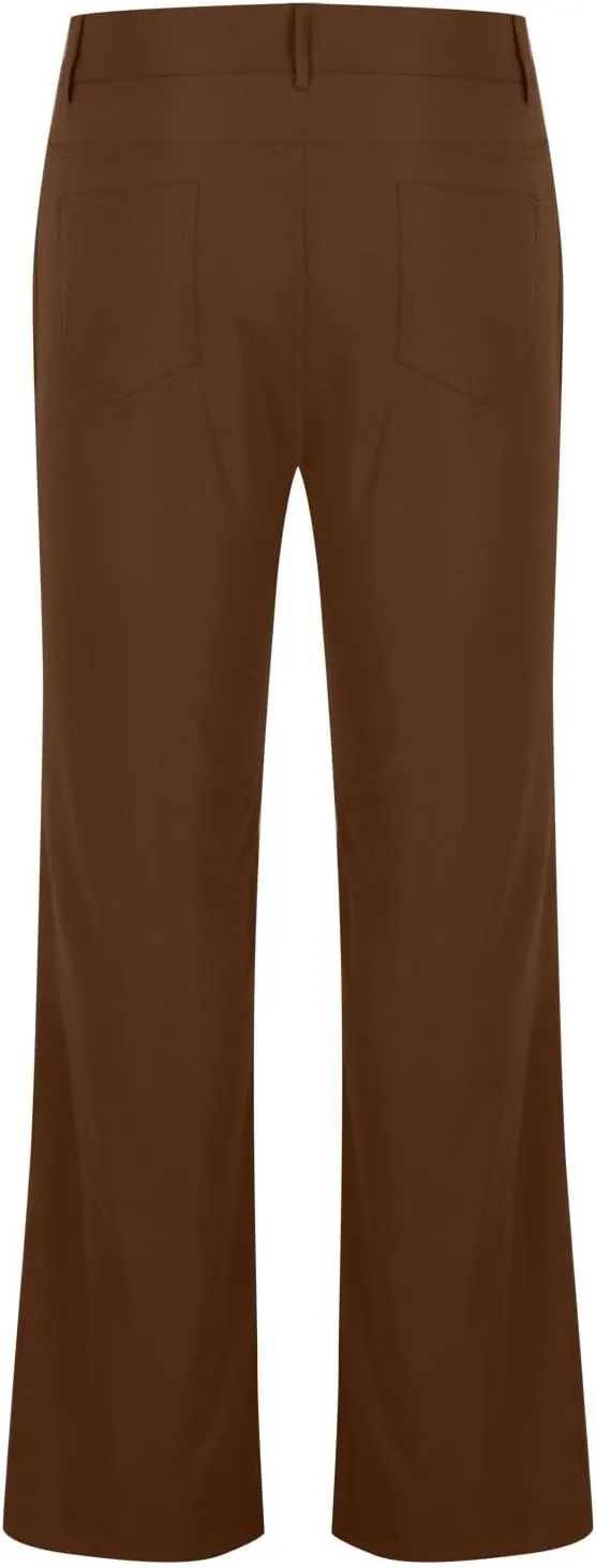 Muscularfit Men's Pants Slim Fit Stretch Fashion Chino Bell Bottom Flares Pants Causal Vintage Zipper Button Autumn Trousers
