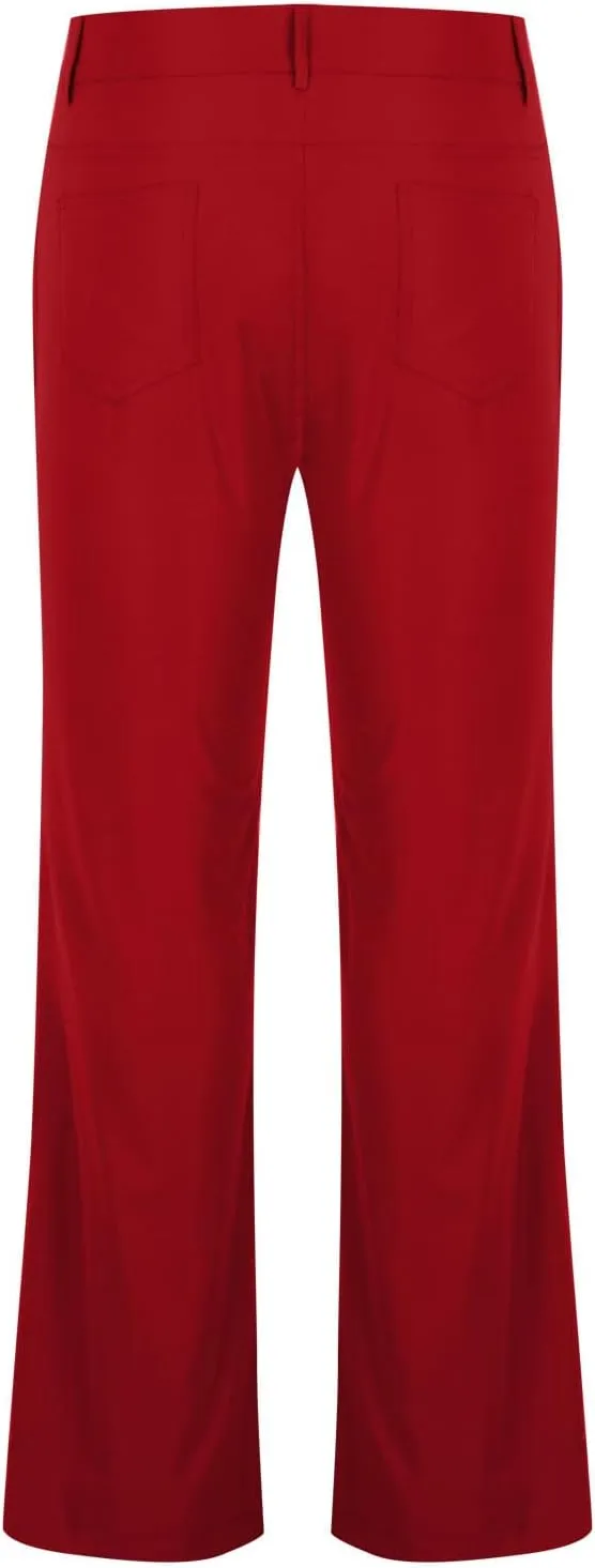 Muscularfit Men's Pants Slim Fit Stretch Fashion Chino Bell Bottom Flares Pants Causal Vintage Zipper Button Autumn Trousers