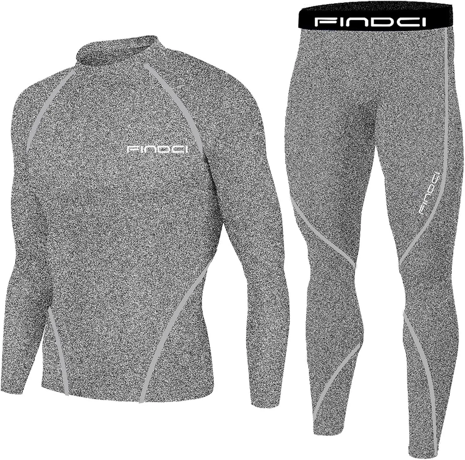 Muscularfit Men's Sports Running Set Compression Long Sleeve Athletic Tracksuit Quick-Dry Fitness Tracksuit Gym Yoga Suits