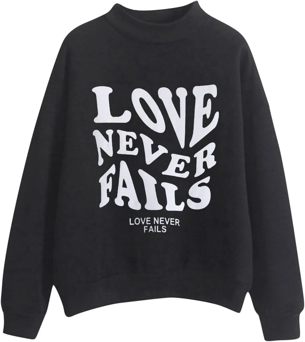 Muyise Sweatshirts for Women, Womens Long Sleeve Crew Neck Pullover Blouses Letter Print Casual Lightweight Loose Tee Shirts