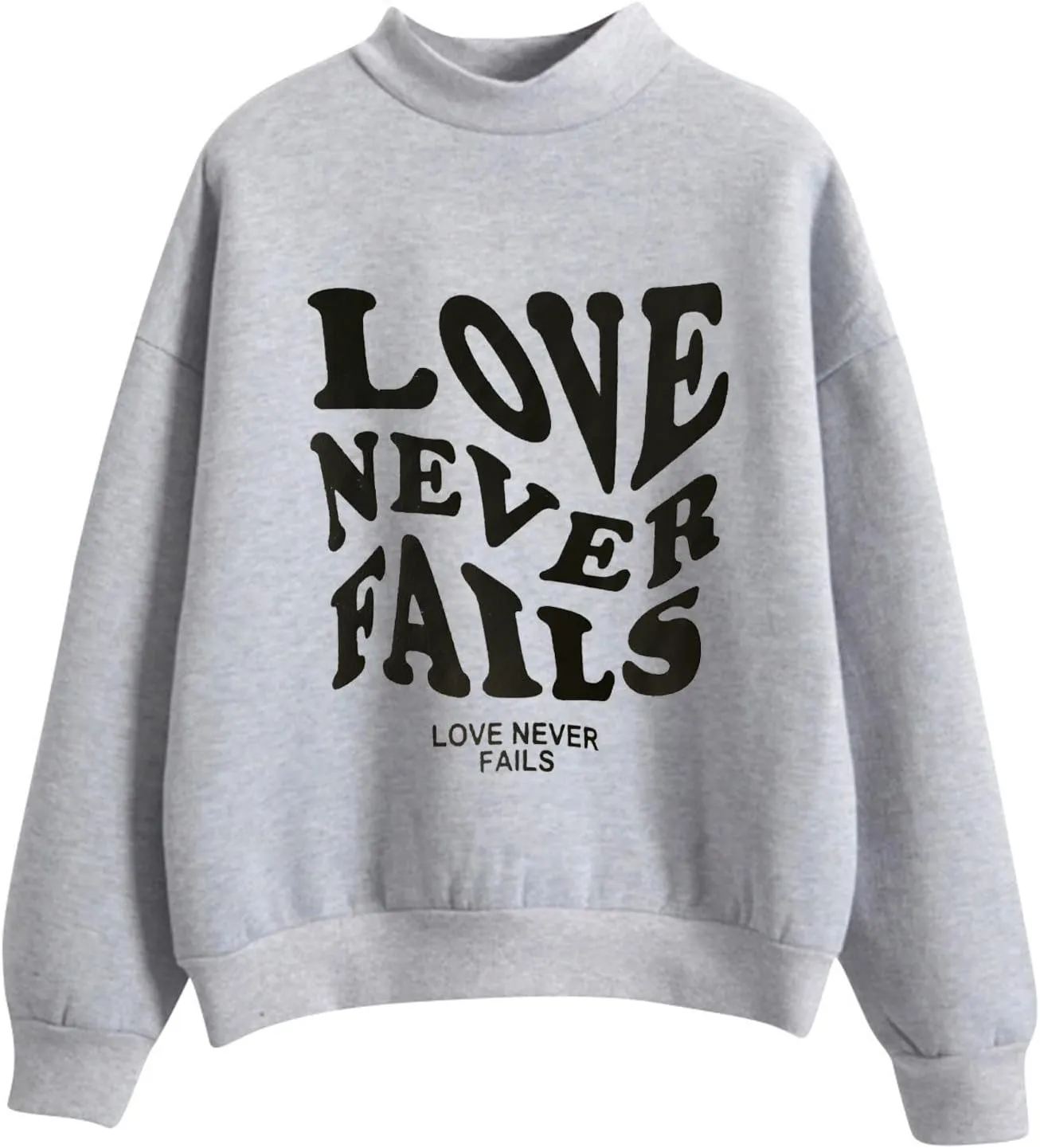 Muyise Sweatshirts for Women, Womens Long Sleeve Crew Neck Pullover Blouses Letter Print Casual Lightweight Loose Tee Shirts