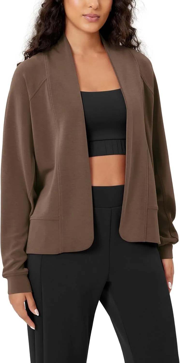 ODODOS Women's Modal Soft Open Front Cardigans Long Sleeve Casual Wrap Outwear