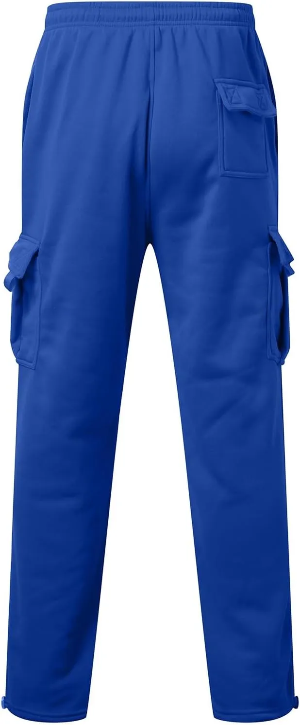 Outdoor Cargo Hiking Pants Bunched Feet Multi Pocket Cargo Pants for Active Gym Track Jogging Men's Winter Pants