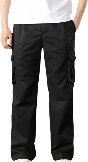 Pants for Men Cargo Men's Casual Waisted Multi Pocket Solid Color Pants Street Pantalones De Construccin para Hombre