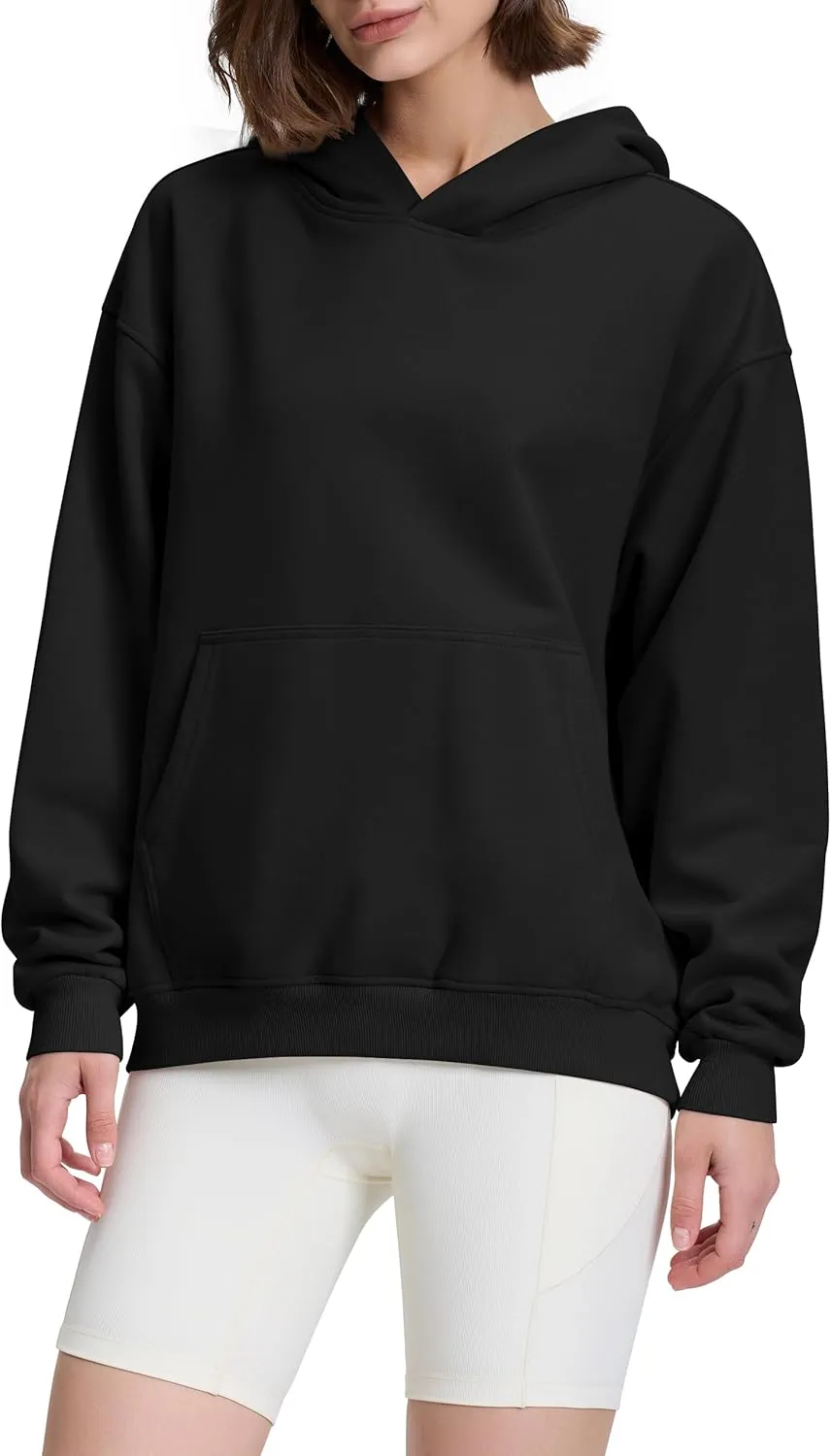 PrettyGuide Women's Casual Fall Long Sleeve Cotton Sweatshirts Oversized Hoodies Fleece Pullover with Pocket