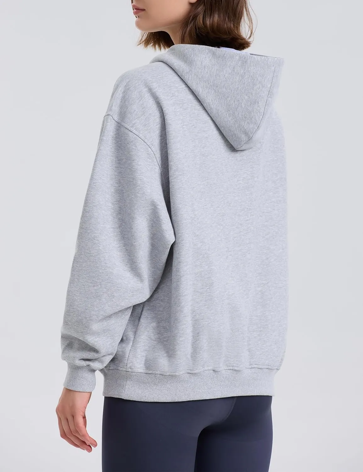 PrettyGuide Women's Casual Fall Long Sleeve Cotton Sweatshirts Oversized Hoodies Fleece Pullover with Pocket