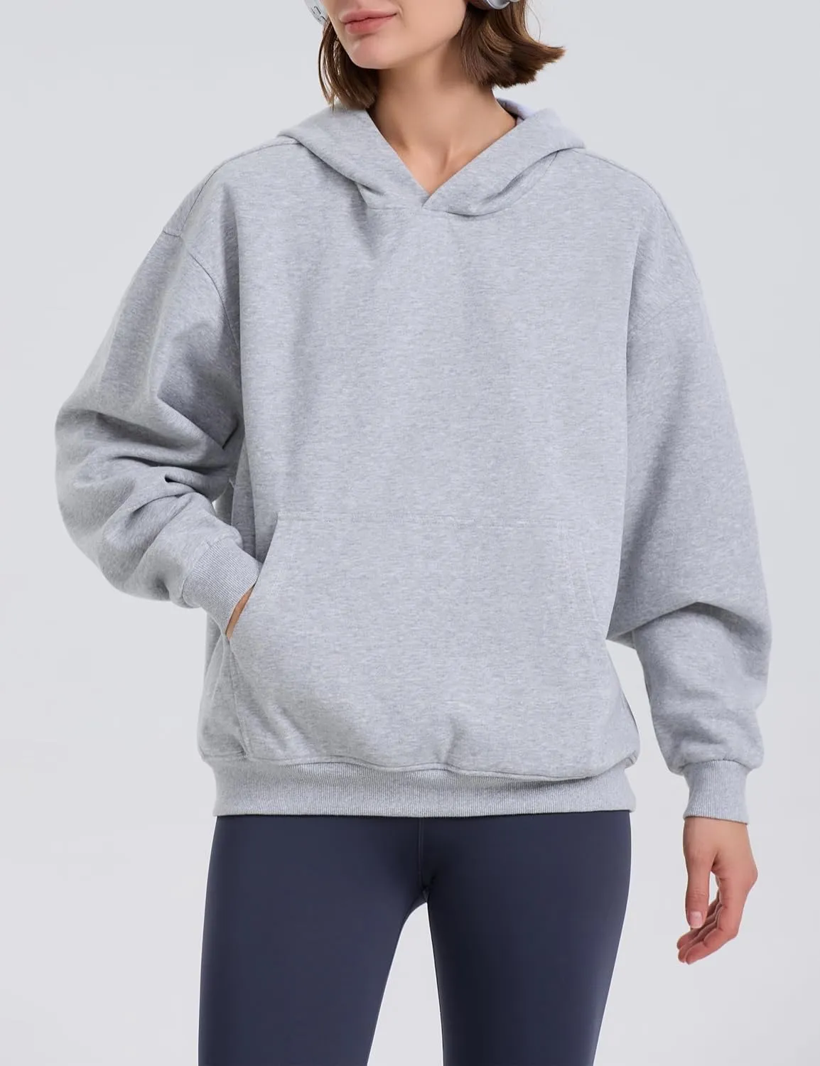 PrettyGuide Women's Casual Fall Long Sleeve Cotton Sweatshirts Oversized Hoodies Fleece Pullover with Pocket