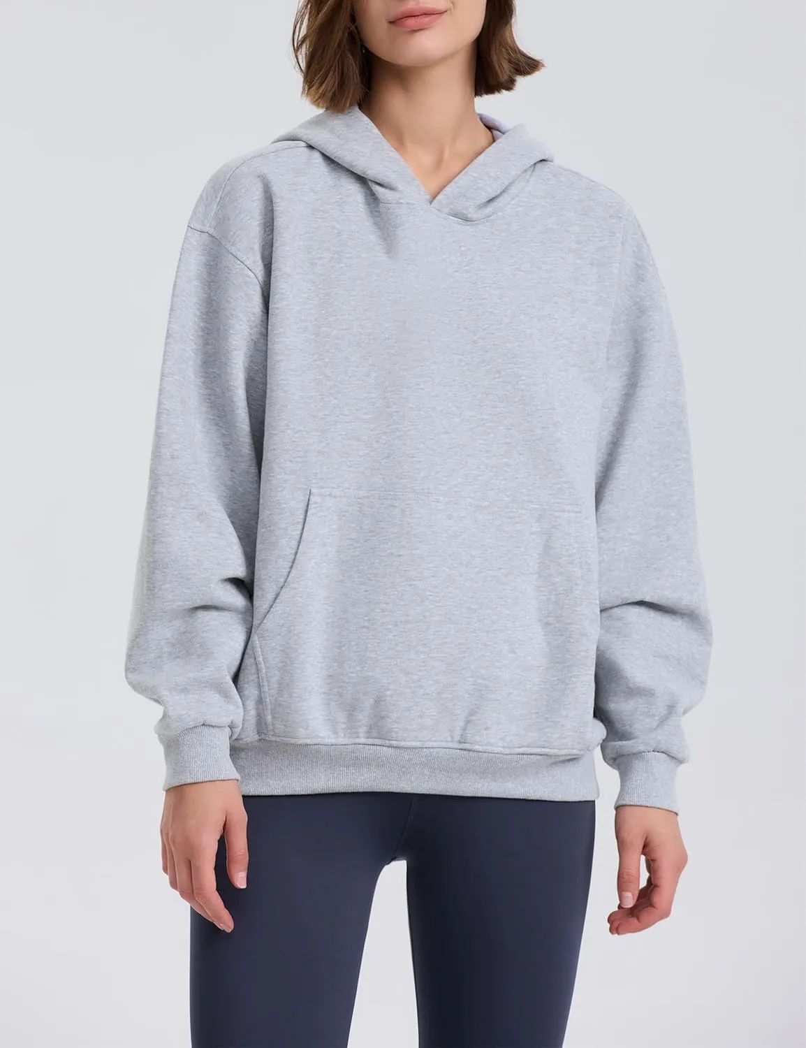 PrettyGuide Women's Casual Fall Long Sleeve Cotton Sweatshirts Oversized Hoodies Fleece Pullover with Pocket