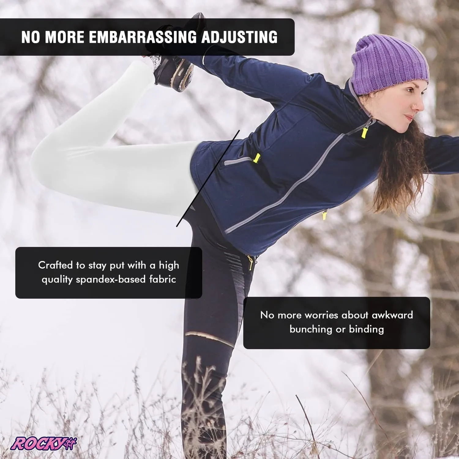 Rocky Thermal Leggings for Women, Fleece Lined Thermal Underwear Bottoms Long Johns, Warm Insulated Pants Cold Weather/Skiing