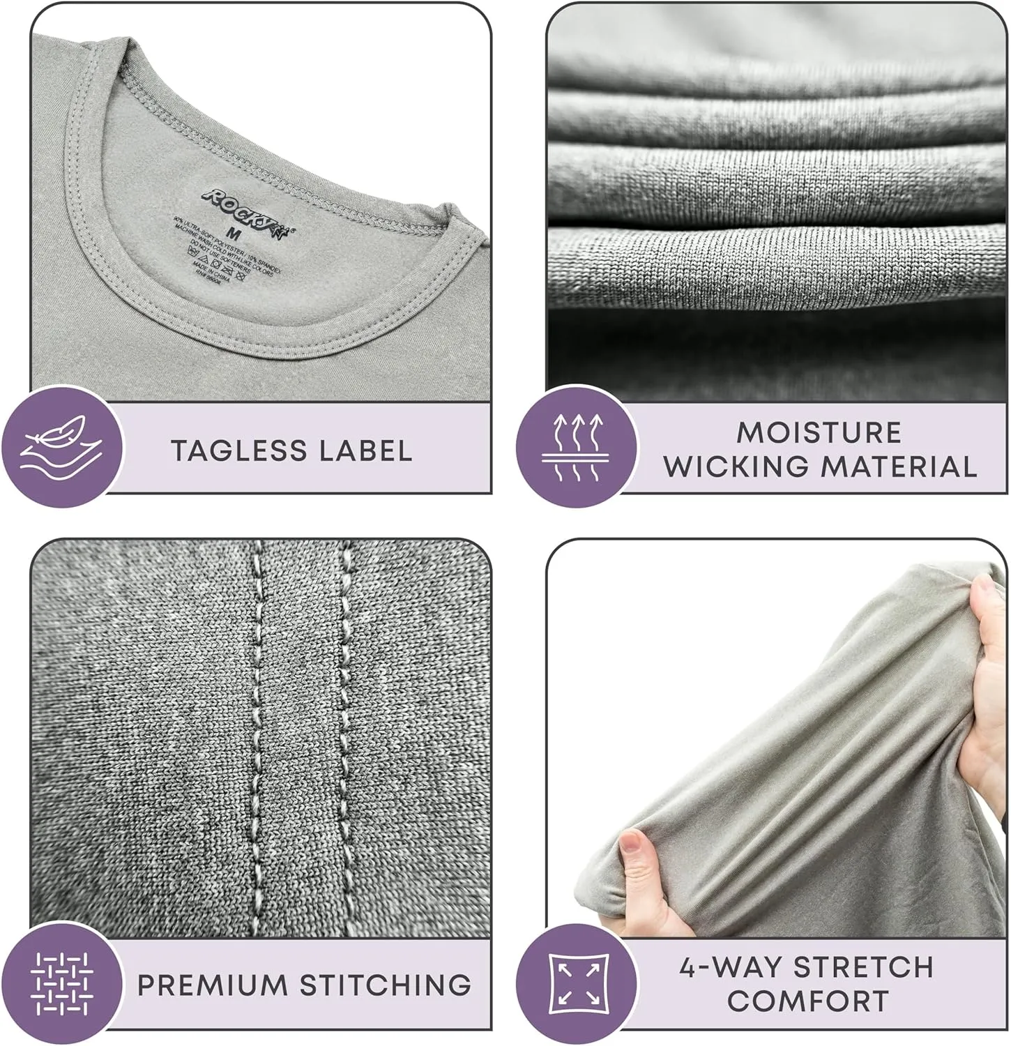 Rocky Thermal Leggings for Women, Fleece Lined Thermal Underwear Bottoms Long Johns, Warm Insulated Pants Cold Weather/Skiing
