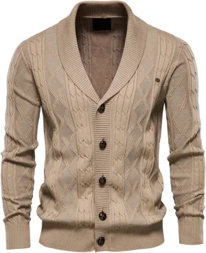 Slouchy Mens Cardigan Mens Fashion Large Solid Casual Warmth Cardigan Sweater Mens Wool Sweaters Cardigans