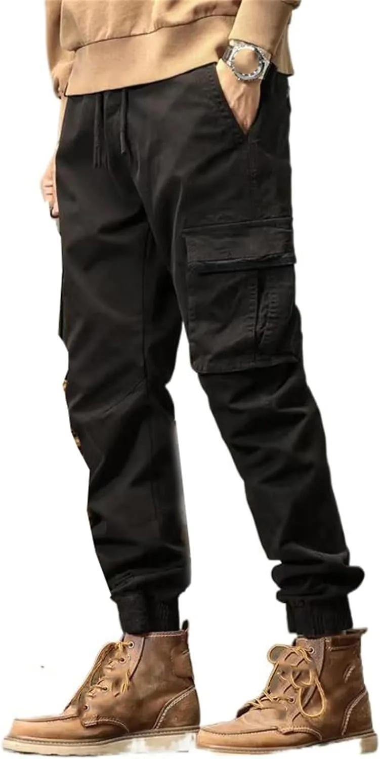 Spring Autumn Mens Cargo Pants Multi Pocket Trousers Casual Military Cotton Pants Male