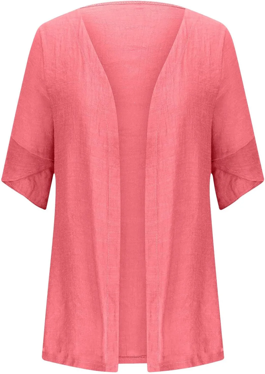 Summer Cardigans for Women Trendy Lightweight Casual Half Sleeve Kimono Cardigan Beach Vacation Plus Size Blouse
