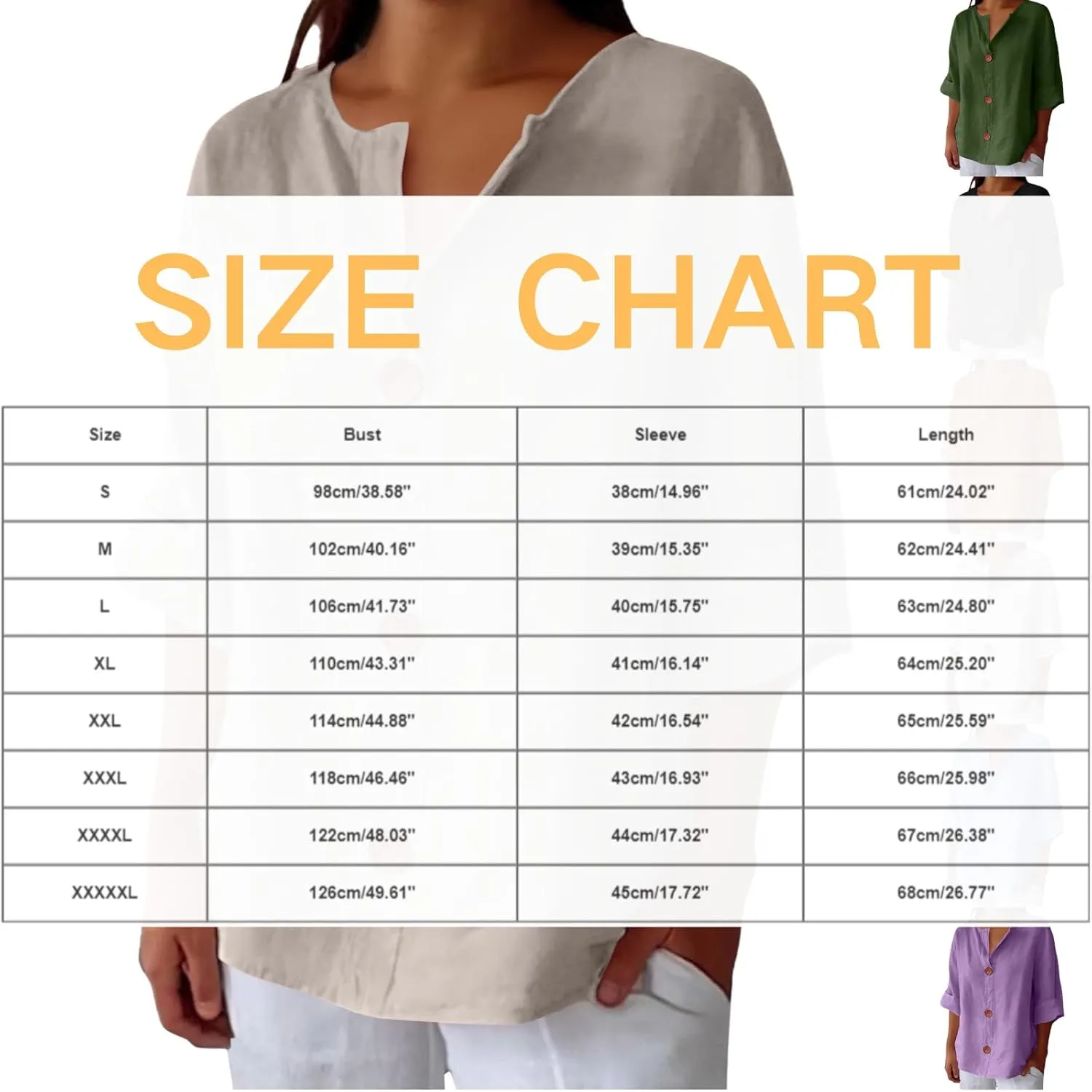 Summer Tops for Women 2025 Trendy 3/4 Sleeve Cotton Linen Shirt Casual Button v Neck Loose Tunic Blouses Outfits