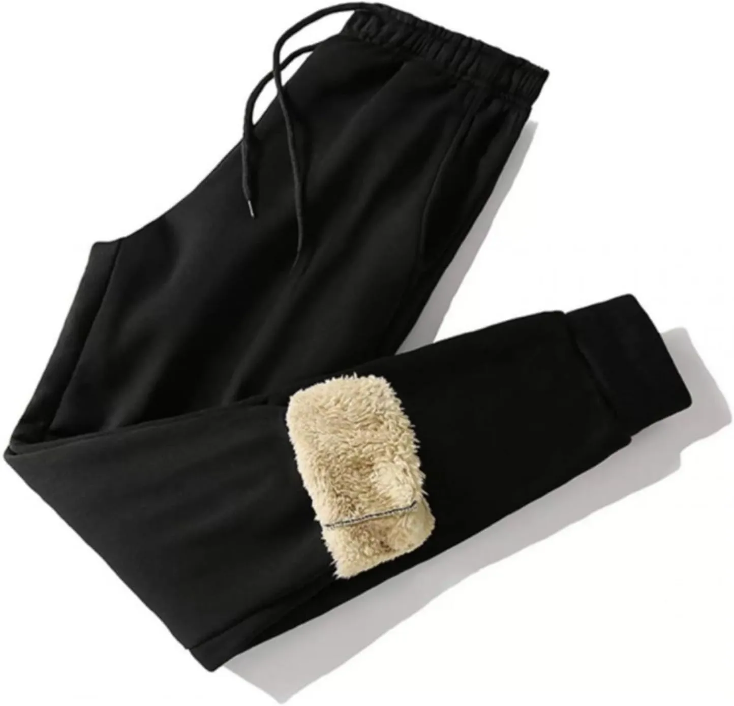 SUWBMHWE Mens Sweatsuit Sherpa Lined 2 Piece Sweatshirts Set Pullovers Fleece Sweatpants Winter Thermal Athletic Tracksuits