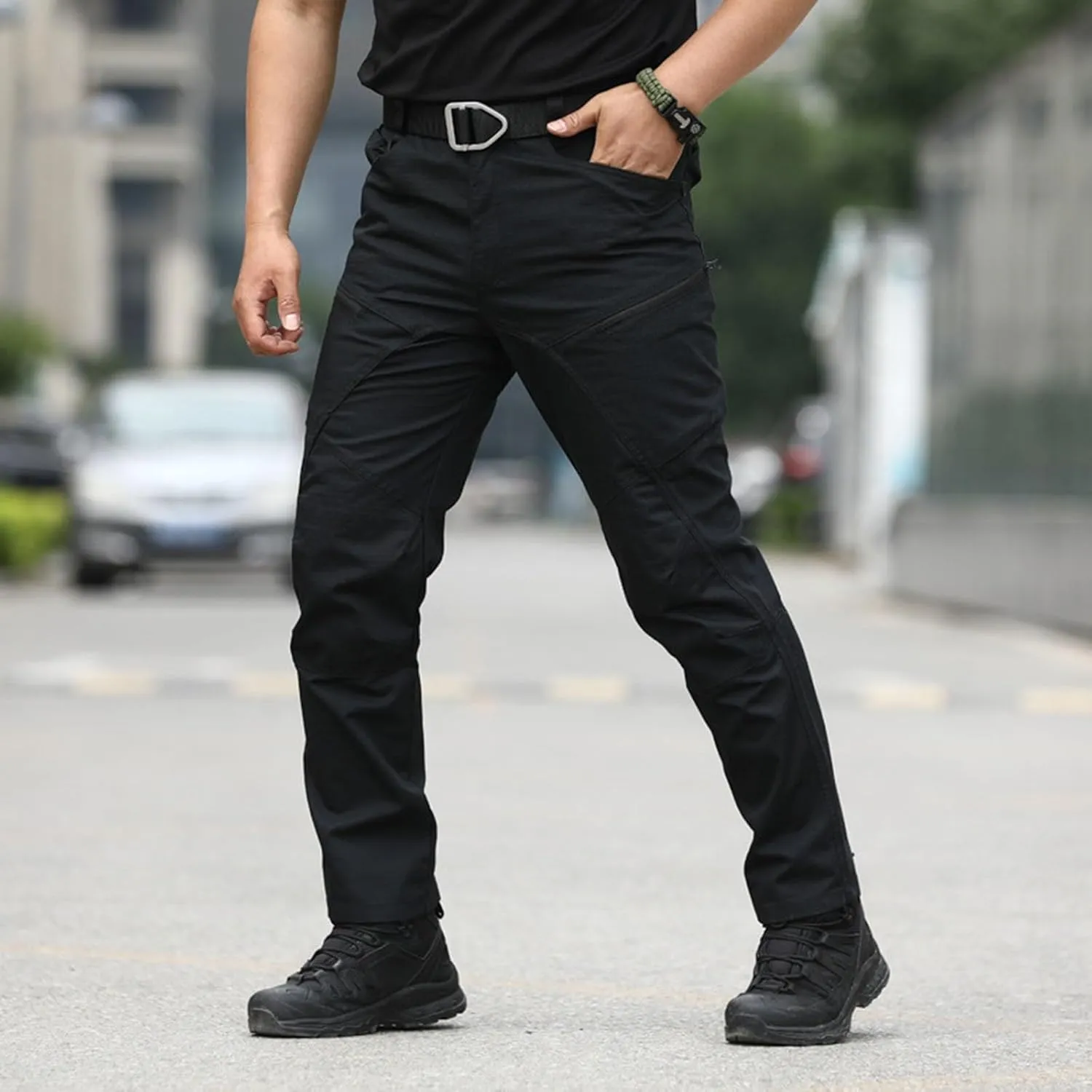 Tactical Pants for Men Water Resistant Cargo Hiking Work Pant Relaxed Fit Stretch Quick Dry Pants with Multi Pockets