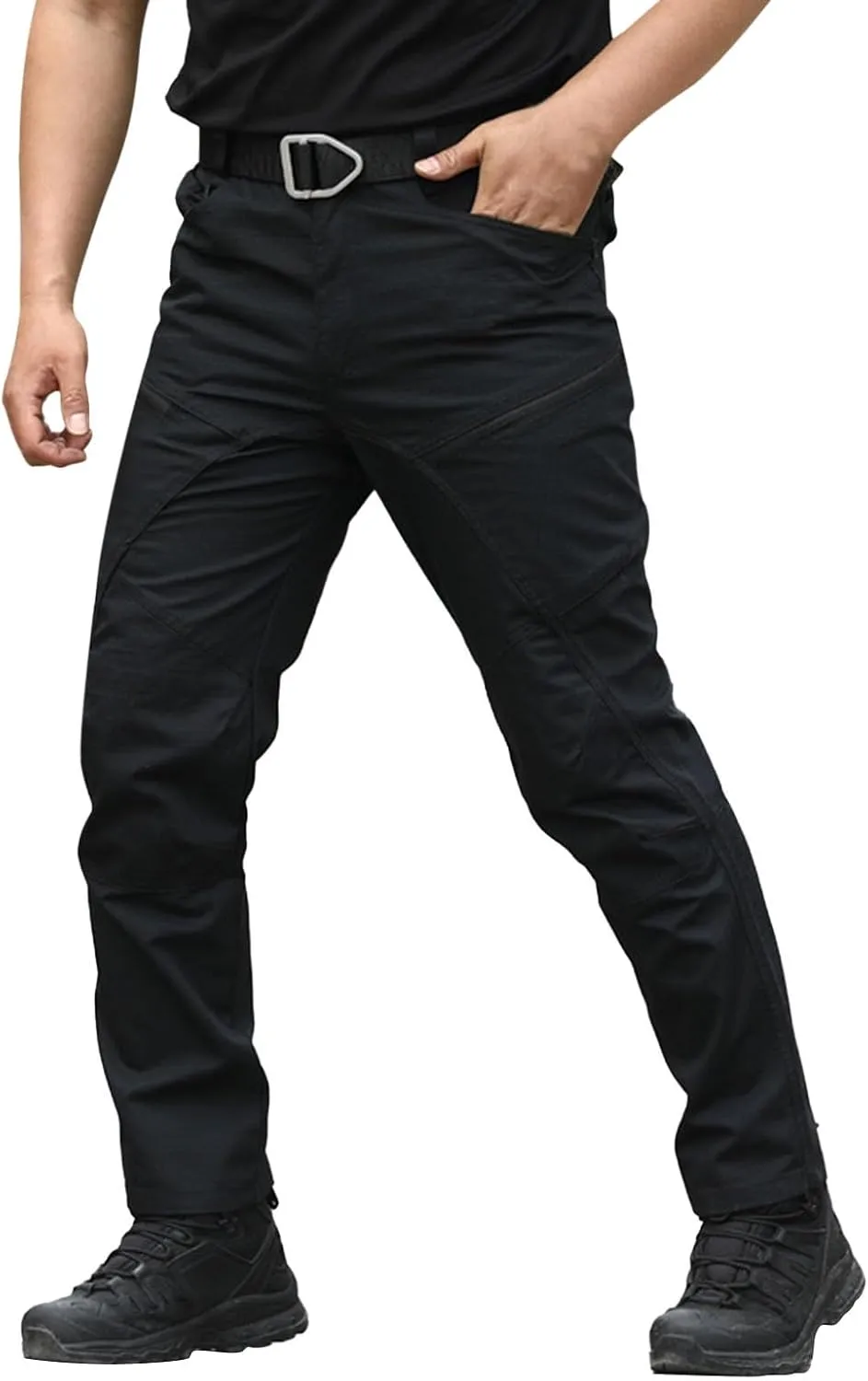 Tactical Pants for Men Water Resistant Cargo Hiking Work Pant Relaxed Fit Stretch Quick Dry Pants with Multi Pockets