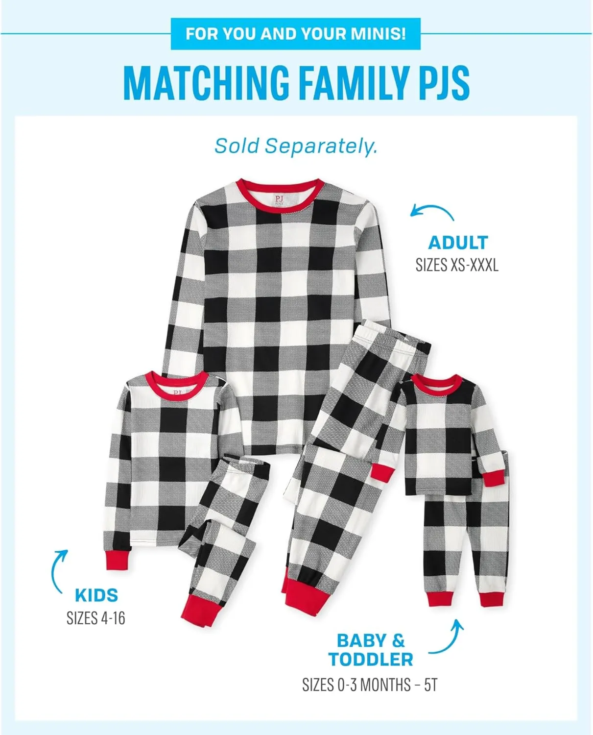 The Children's Place Baby Toddler 2 Piece Family Matching, Thermal Pajamas Sets