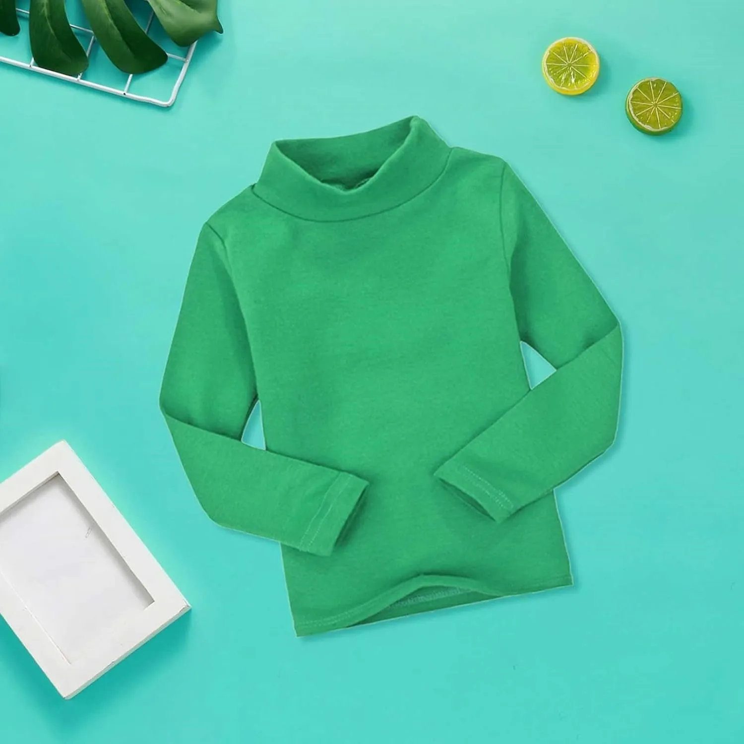Toddler Baby Little Girls Turtleneck T Shirt Top Basic Solid Long Sleeve Color Blouse Children Girls Clothes Winter