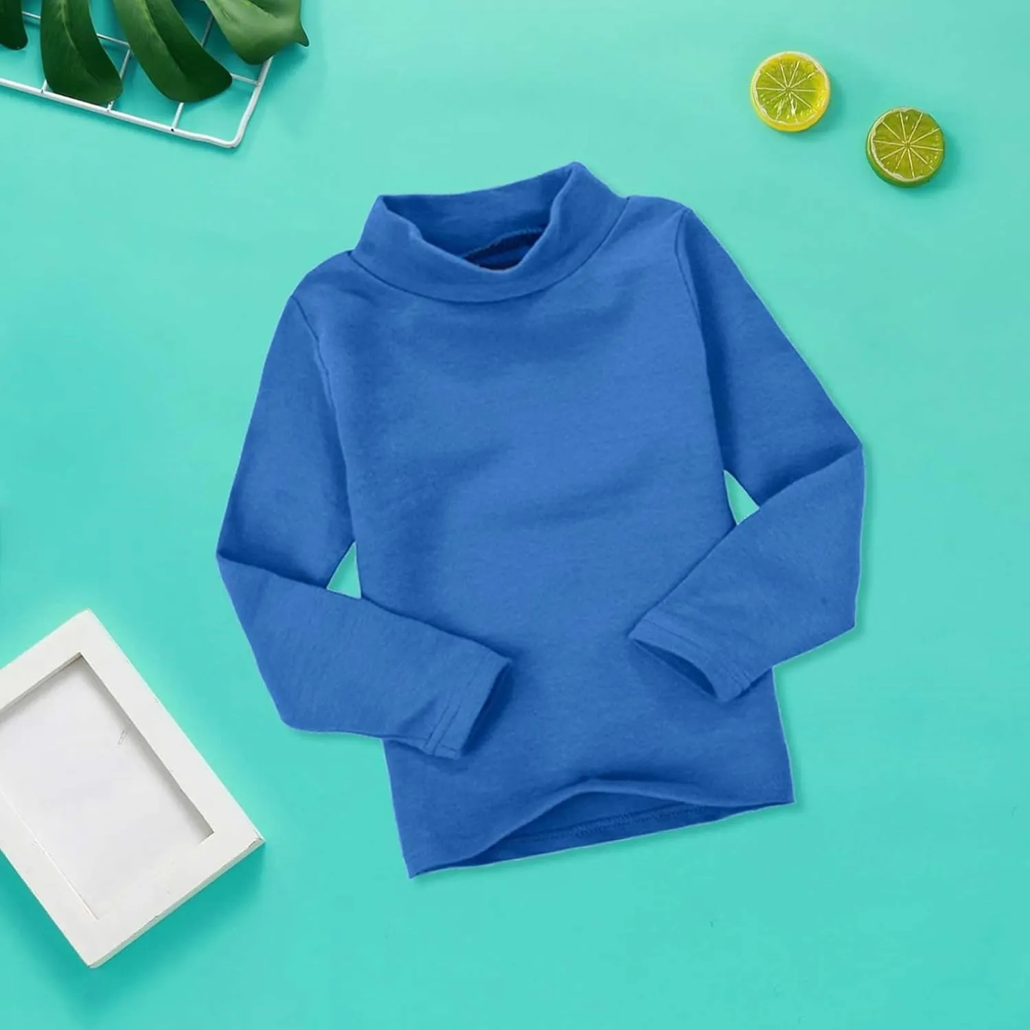 Toddler Baby Little Girls Turtleneck T Shirt Top Basic Solid Long Sleeve Color Blouse Children Girls Clothes Winter