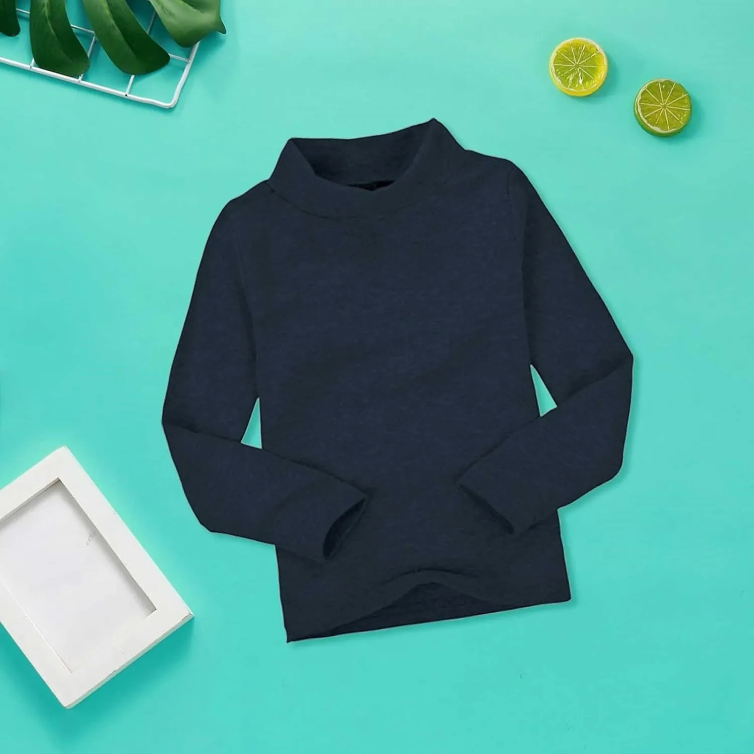 Toddler Baby Little Girls Turtleneck T Shirt Top Basic Solid Long Sleeve Color Blouse Children Girls Clothes Winter