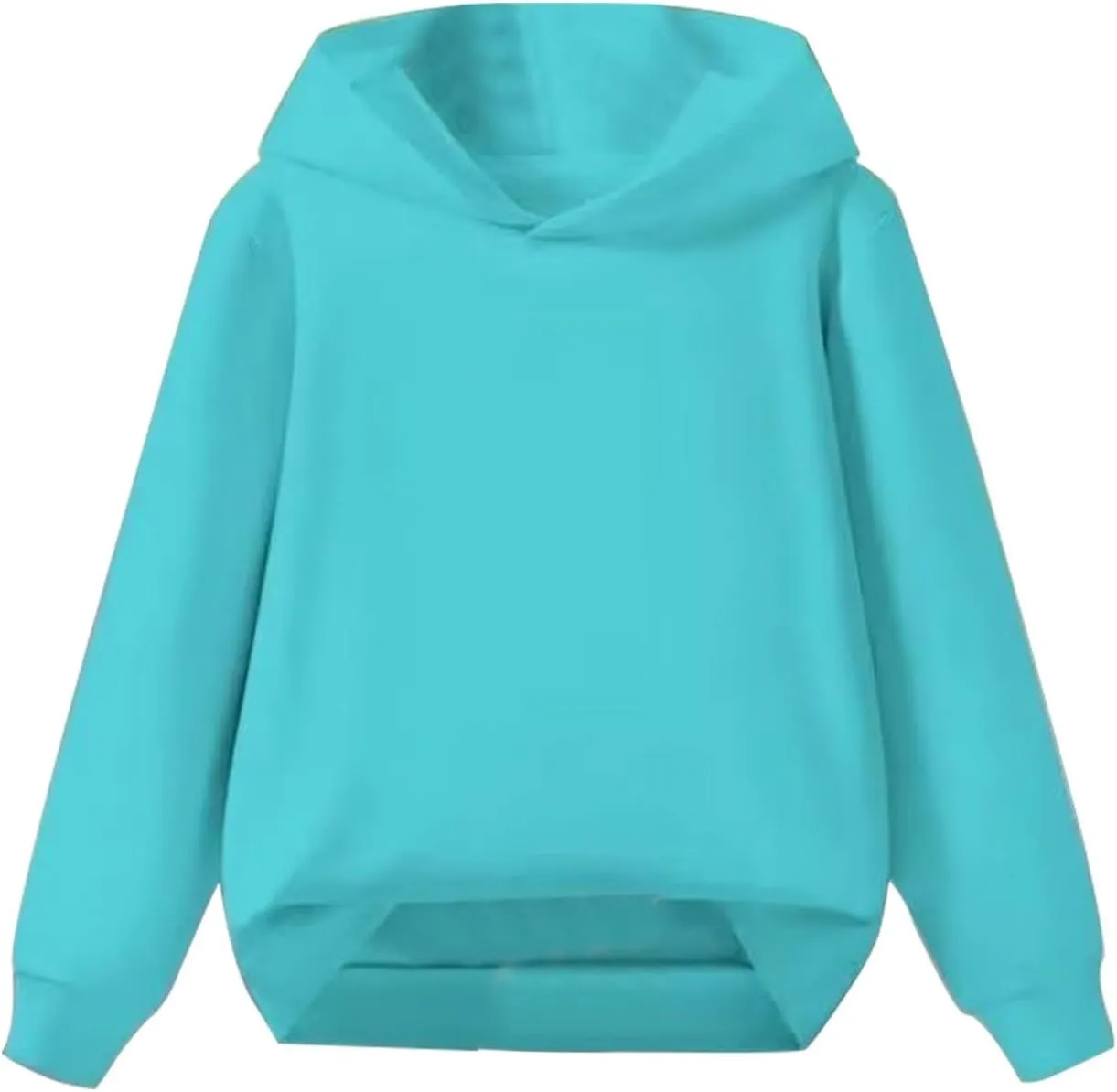 Unisex Toddler Kids Solid Color Hooded Pullover Sweatshirt Long Sleeve Casual Basic Hoodie Trendy Preppy Clothes Tops