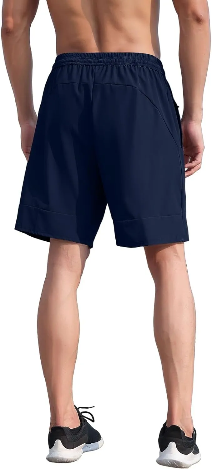 WENKOMG1 Mens Gym Shorts 3" Quick Dry Bodybuilding Workout Shorts Lightweight Running Jogging Lounge Gym Bottoms