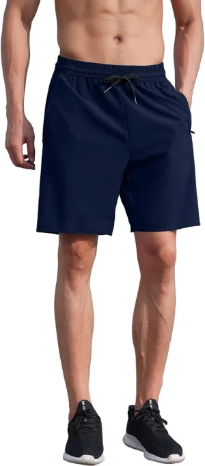 WENKOMG1 Mens Gym Shorts 3" Quick Dry Bodybuilding Workout Shorts Lightweight Running Jogging Lounge Gym Bottoms