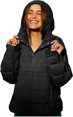 Winter Coats and Winter Casual Short Drawstring Adjustable Cotton Vest Jacket Winter Jacket Plus Size Women Faux