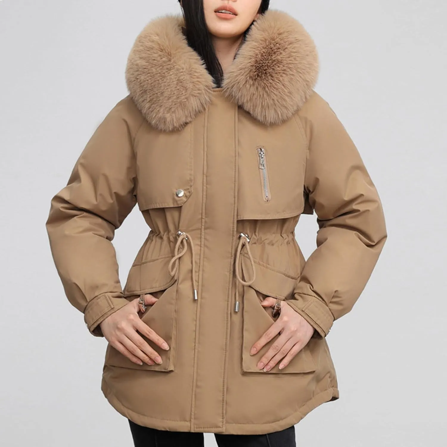 Winter Coats for Women Thicken Packable Puffer Jacket Cotton Winter Warm Parkas Daily Fashion Versatile Ourterwear