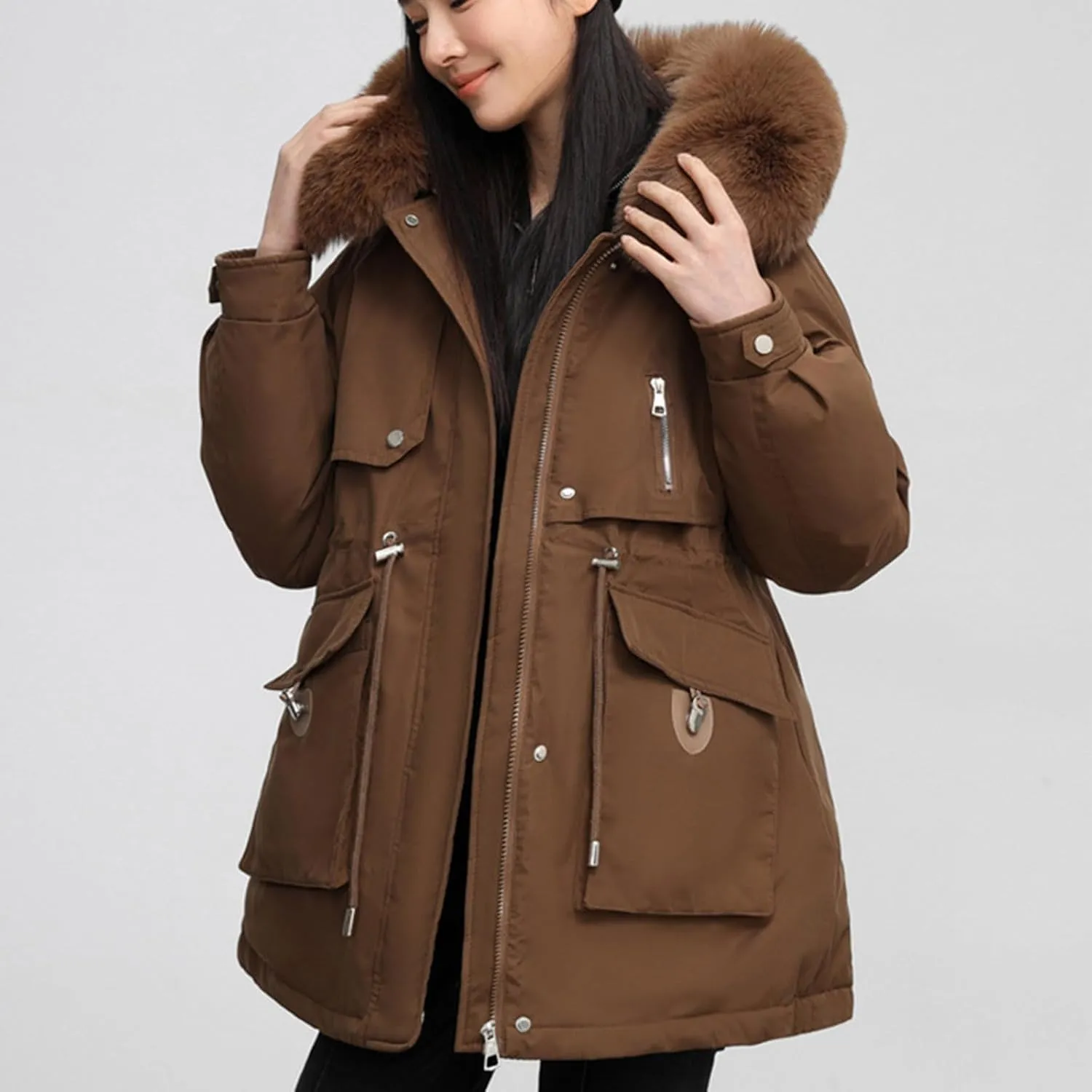 Winter Coats for Women Thicken Packable Puffer Jacket Cotton Winter Warm Parkas Daily Fashion Versatile Ourterwear