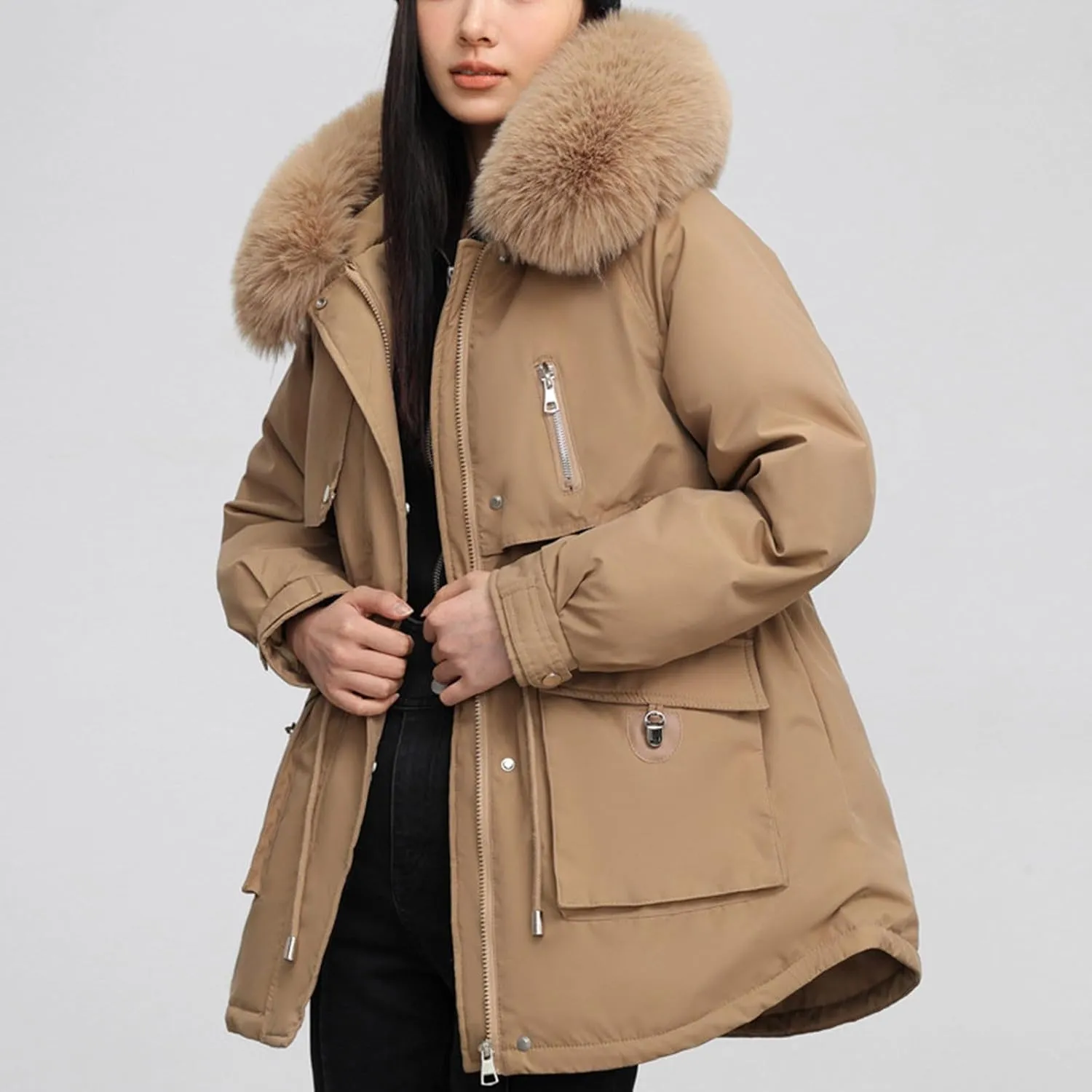 Winter Coats for Women Thicken Packable Puffer Jacket Cotton Winter Warm Parkas Daily Fashion Versatile Ourterwear