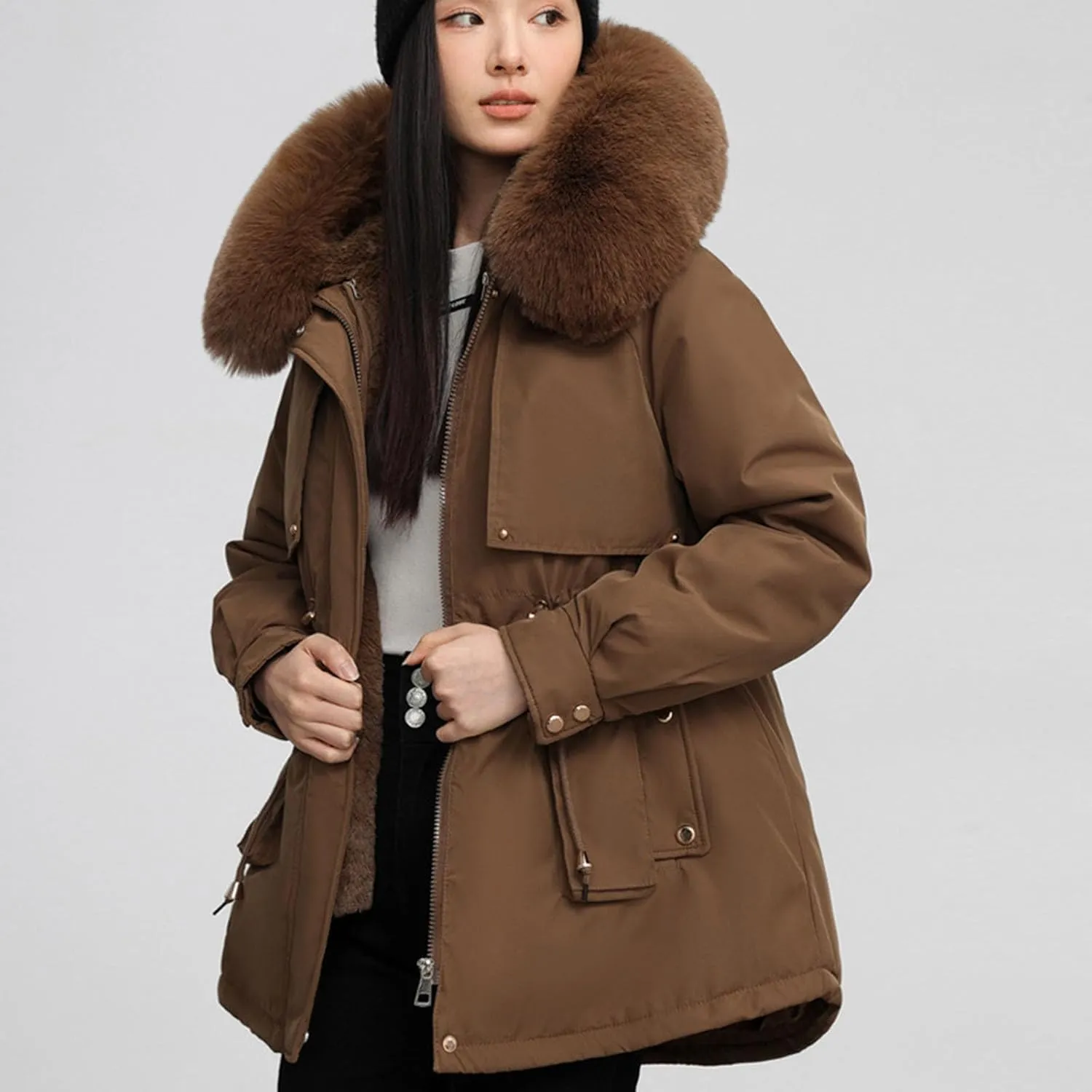 Winter Coats for Women Thicken Packable Puffer Jacket Cotton Winter Warm Parkas Daily Fashion Versatile Ourterwear