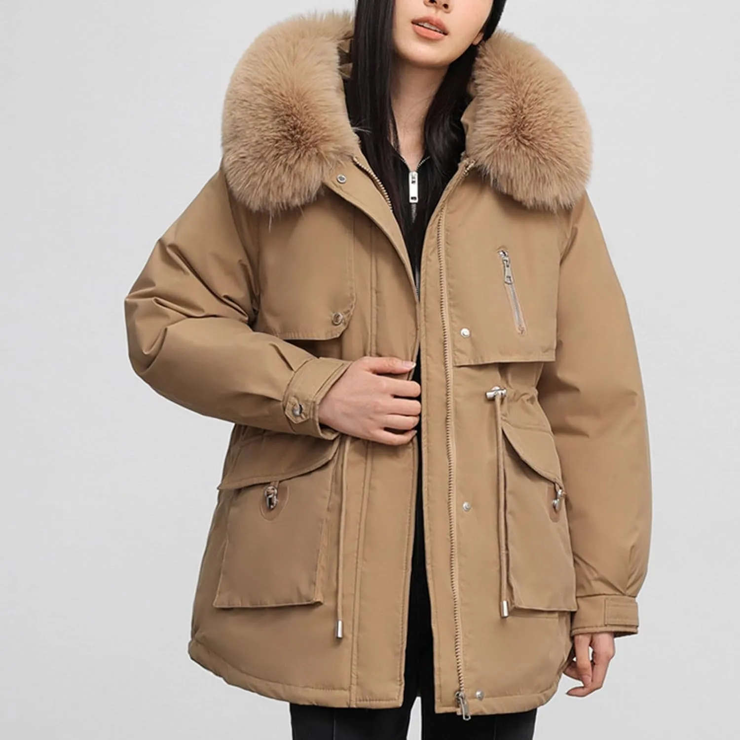 Winter Coats for Women Thicken Packable Puffer Jacket Cotton Winter Warm Parkas Daily Fashion Versatile Ourterwear