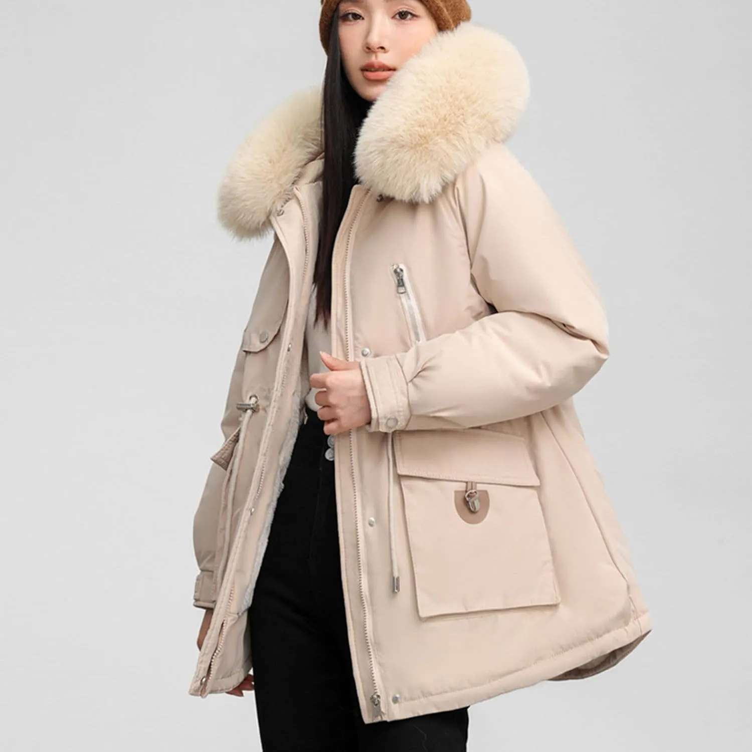 Winter Coats for Women Thicken Packable Puffer Jacket Cotton Winter Warm Parkas Daily Fashion Versatile Ourterwear