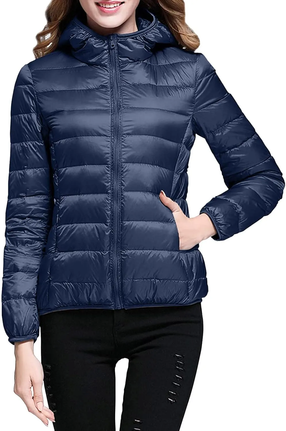 Winter Fleece Jacket for Women Faux Fur Removable Hood Puffer Parka Jacket Winter Long Thick Coats